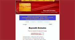 Desktop Screenshot of baywalkdomains.com